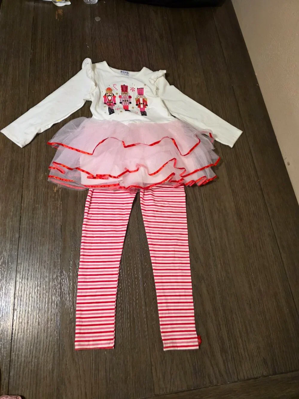 Blueberi Boulevard Girls Nutcracker Tutu Dress Leggings Set NWT Christmas 3T
